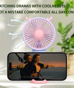 Cute Fashion Cartoon Portable Usb Charge Fan Portable Rechargeable Kawaii Anime Fan Air Cooler Small Gift Mini Fans