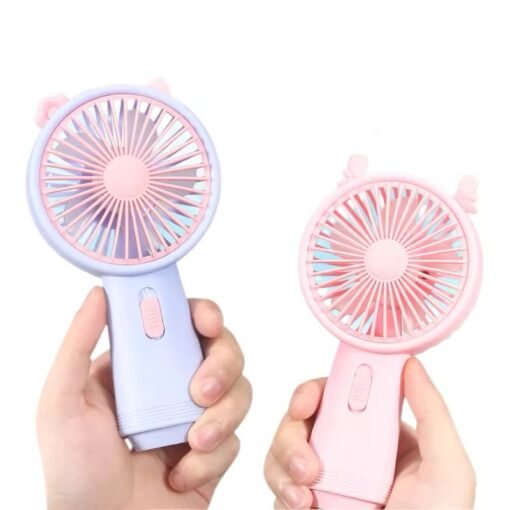 Cute Fashion Cartoon Portable Usb Charge Fan Portable Rechargeable Kawaii Anime Fan Air Cooler Small Gift Mini Fans