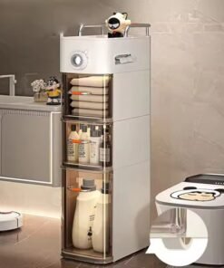 Modern Pp Multifunctional Bathroom Storage Cabinet Space-Saving Square Plastic Injection Moulding