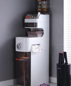 Modern Pp Multifunctional Bathroom Storage Cabinet Space-Saving Square Plastic Injection Moulding