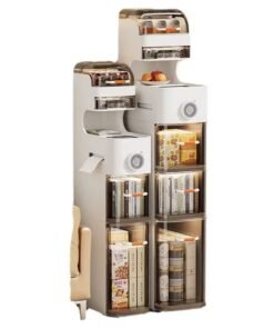 Modern Pp Multifunctional Bathroom Storage Cabinet Space-Saving Square Plastic Injection Moulding