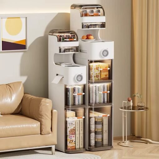 Modern Pp Multifunctional Bathroom Storage Cabinet Space-Saving Square Plastic Injection Moulding