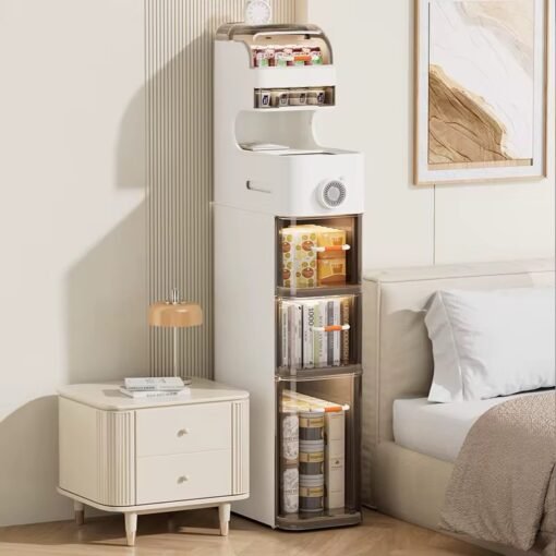 Modern Pp Multifunctional Bathroom Storage Cabinet Space-Saving Square Plastic Injection Moulding