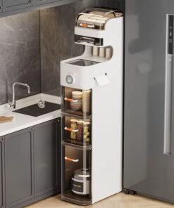 Modern Pp Multifunctional Bathroom Storage Cabinet Space-Saving Square Plastic Injection Moulding