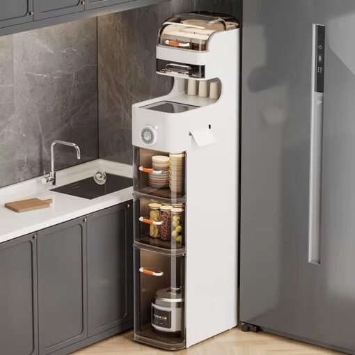 Modern Pp Multifunctional Bathroom Storage Cabinet Space-Saving Square Plastic Injection Moulding