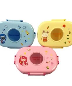 Insulated Lunch Box Divided Double Water Bottles Plastic Microwave Snack Sandwich Food Container