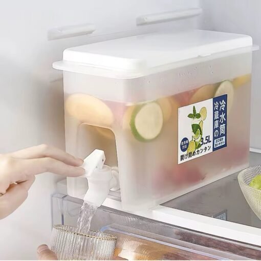 TS Large Capacity Refrigerator Beverage Bucket Simple Household Tea and Fruit Infuser Pitcher with Tap Cold Brew Bottle