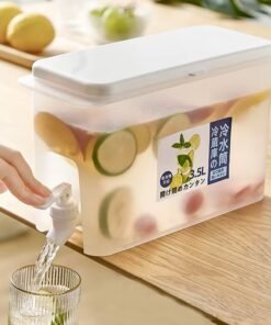 TS Large Capacity Refrigerator Beverage Bucket Simple Household Tea and Fruit Infuser Pitcher with Tap Cold Brew Bottle