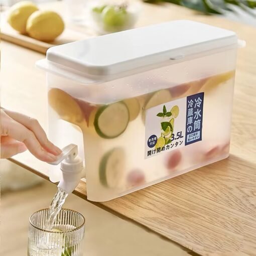 TS Large Capacity Refrigerator Beverage Bucket Simple Household Tea and Fruit Infuser Pitcher with Tap Cold Brew Bottle