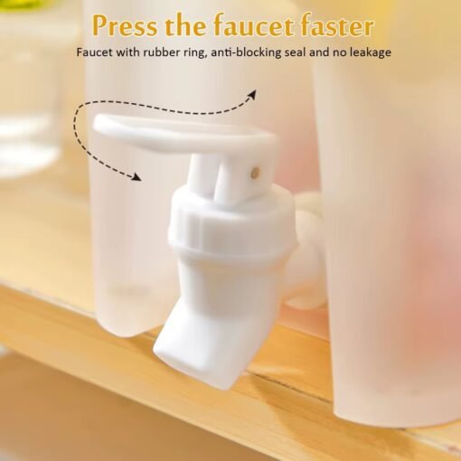 TS Large Capacity Refrigerator Beverage Bucket Simple Household Tea and Fruit Infuser Pitcher with Tap Cold Brew Bottle