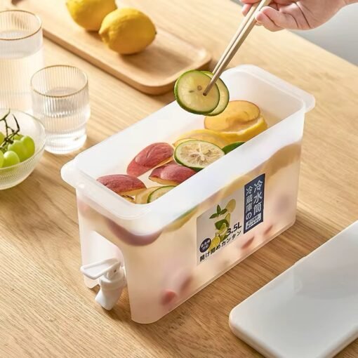 TS Large Capacity Refrigerator Beverage Bucket Simple Household Tea and Fruit Infuser Pitcher with Tap Cold Brew Bottle