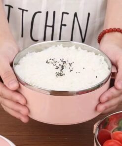 Portable 3 Layer Lunch Round Bento box Airtight Stainless Steel Lunch Box For Kids