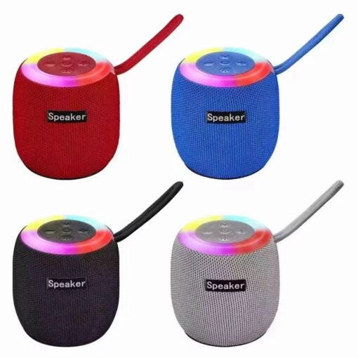 Portable Outdoor Fabric Wireless Bluetooth Speaker Mini Sound Speaker with Mood Night Light RGB Flashing