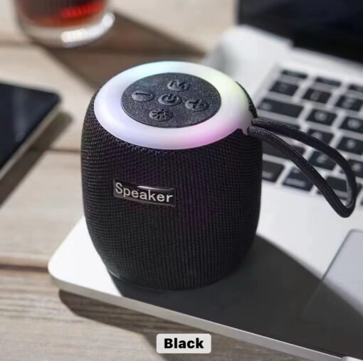 Portable Outdoor Fabric Wireless Bluetooth Speaker Mini Sound Speaker with Mood Night Light RGB Flashing