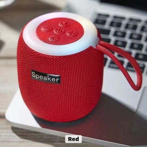Portable Outdoor Fabric Wireless Bluetooth Speaker Mini Sound Speaker with Mood Night Light RGB Flashing