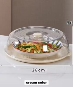 Plastic Microwave Food Plate Container Cover Multi Layer Food Vegetable Cover Heat-insulated vegetable cover