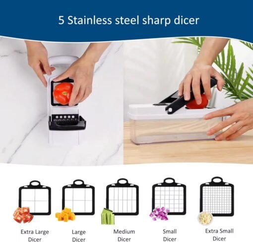Multifunctional Food Chopper Kitchen Vegetable Slicer Dicer Cutter Veggie Chopper