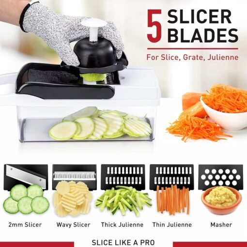 Multifunctional Food Chopper Kitchen Vegetable Slicer Dicer Cutter Veggie Chopper
