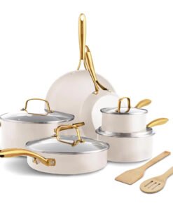 7 Set New Aluminum Ceramic Non-stick Pan Frying Pan Milk Pan Set Pot