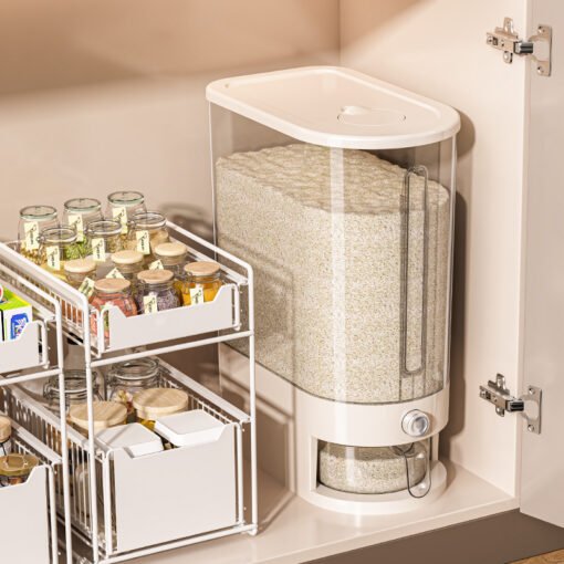 New Household Rice Bucket is designed for optimal food storage with a focus on keeping your rice and other grains fresh.