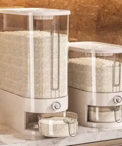 New Household Rice Bucket is designed for optimal food storage with a focus on keeping your rice and other grains fresh.