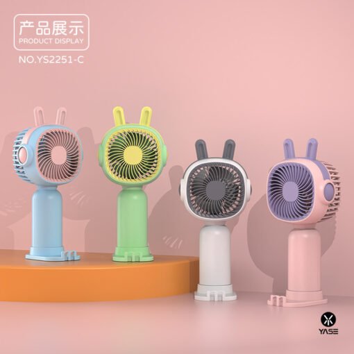 New style cartoon handheld small fan mini cute portable cartoon creative electric fan USB charging