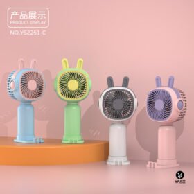 New style cartoon handheld small fan mini cute portable cartoon creative electric fan USB charging
