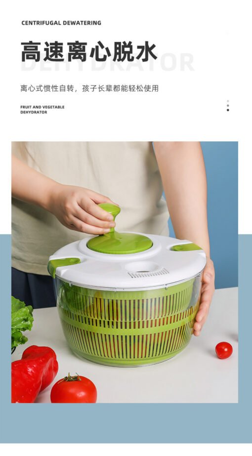 Vegetable dehydrator salad dryer vegetable washing basin water basket drainer manual fruit dehydration artifact