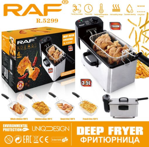 Raf 3.5L Deep Fryer Electric Fryer Commercial French Fries Machine